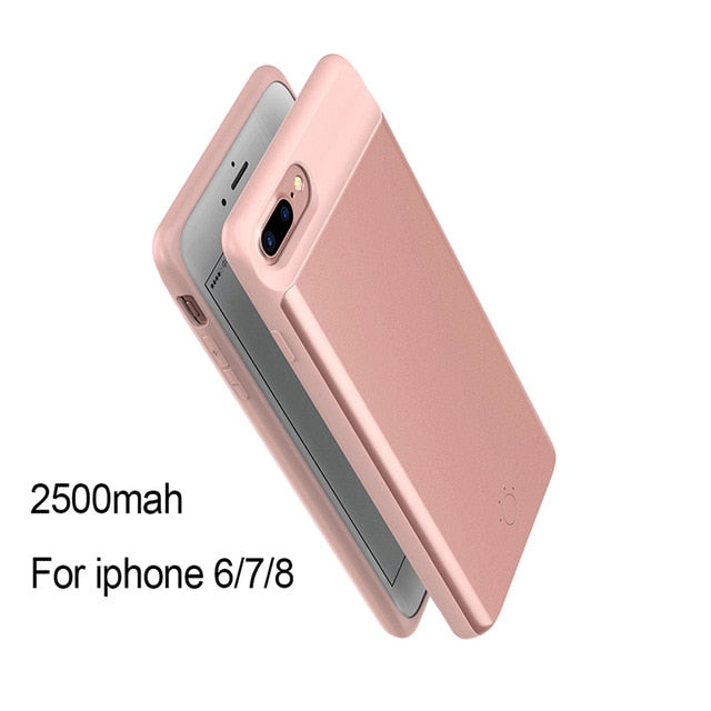 2500-7000 mah Power Bank Charging Case For iPhone
