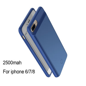 2500-7000 mah Power Bank Charging Case For iPhone